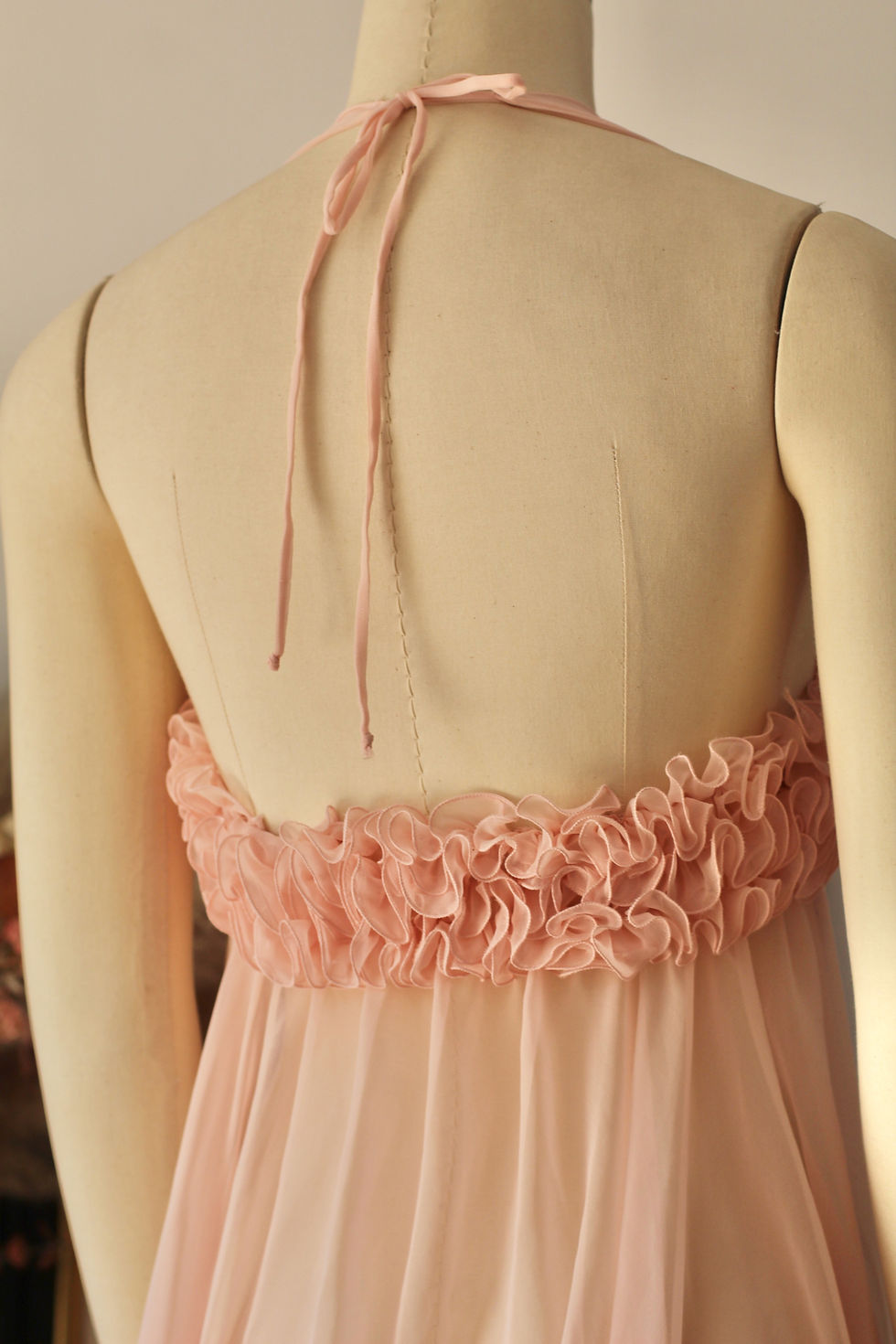 Miniature : Nuisette babydoll c.1960 - Rose - T.M/XL