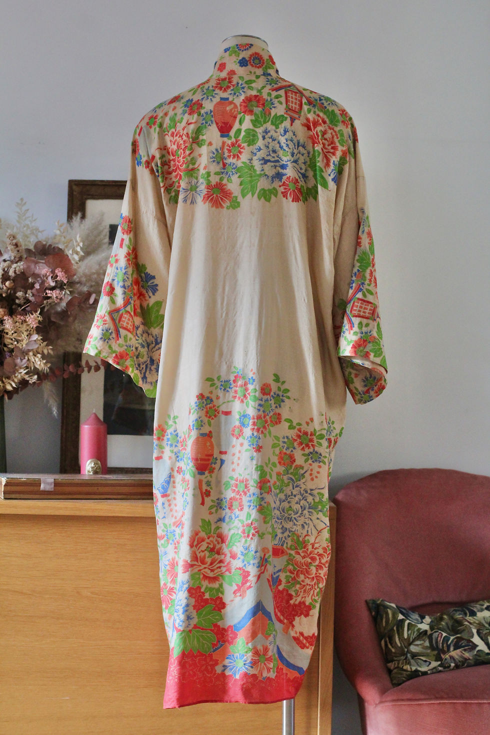 Miniature : Kimono en pongé de soie c.1920 - Taille unique