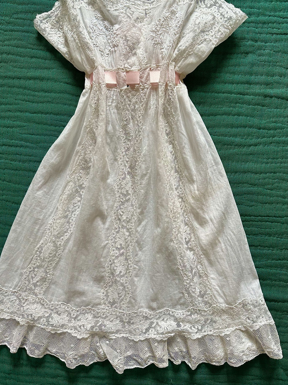 Miniature : Combinaison antique coton brodé