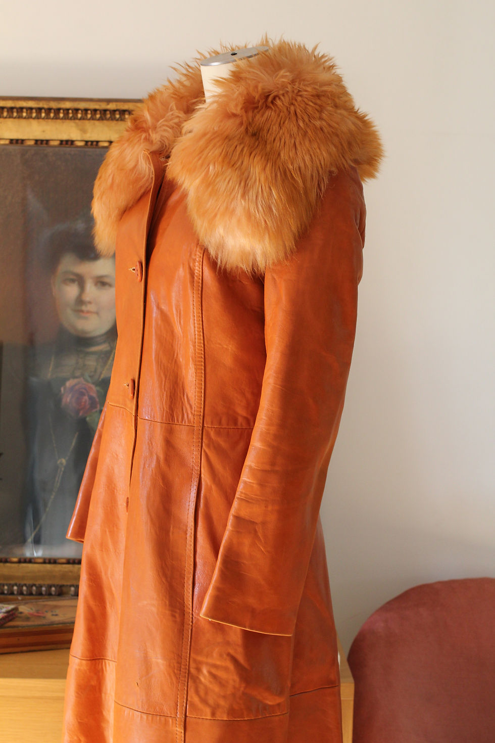 Miniature : Manteau cuir d'agneau - Années 70