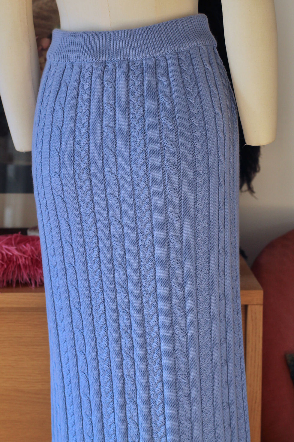 Thumbnail: Jupe en laine merinos torsadée - XS/M