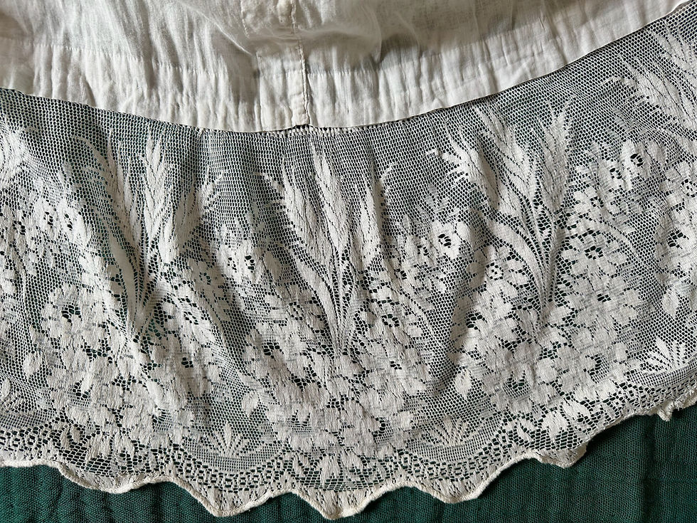 Thumbnail: Surplis religieux dentelle Fleurs & Epis de blé - T.U