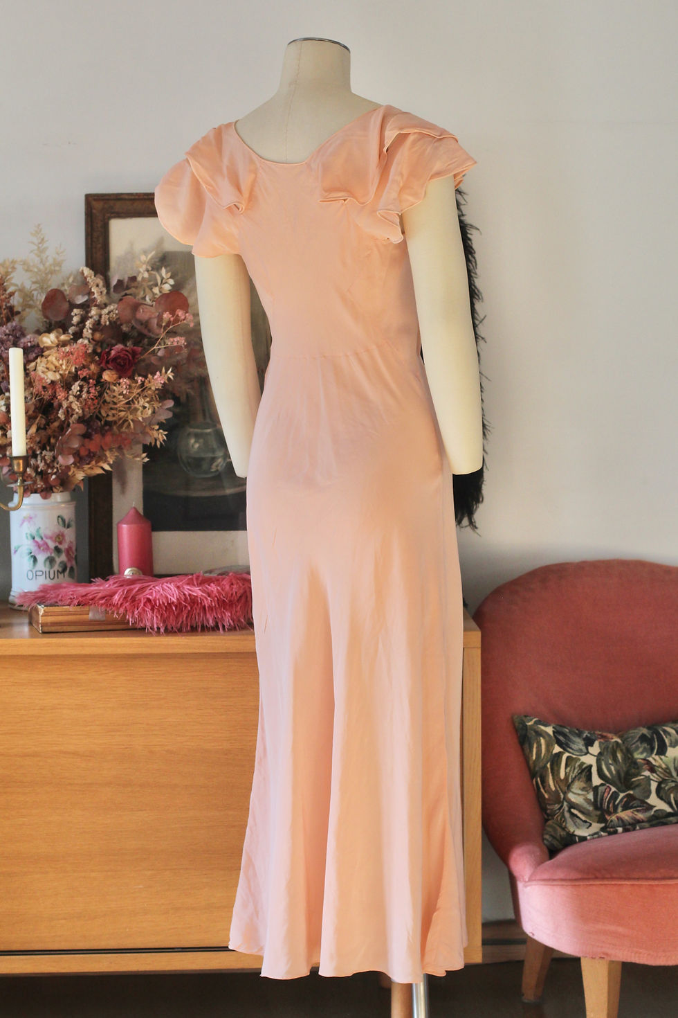 Miniature : Robe / Nuisette en soie des années 30 - T.XS/S