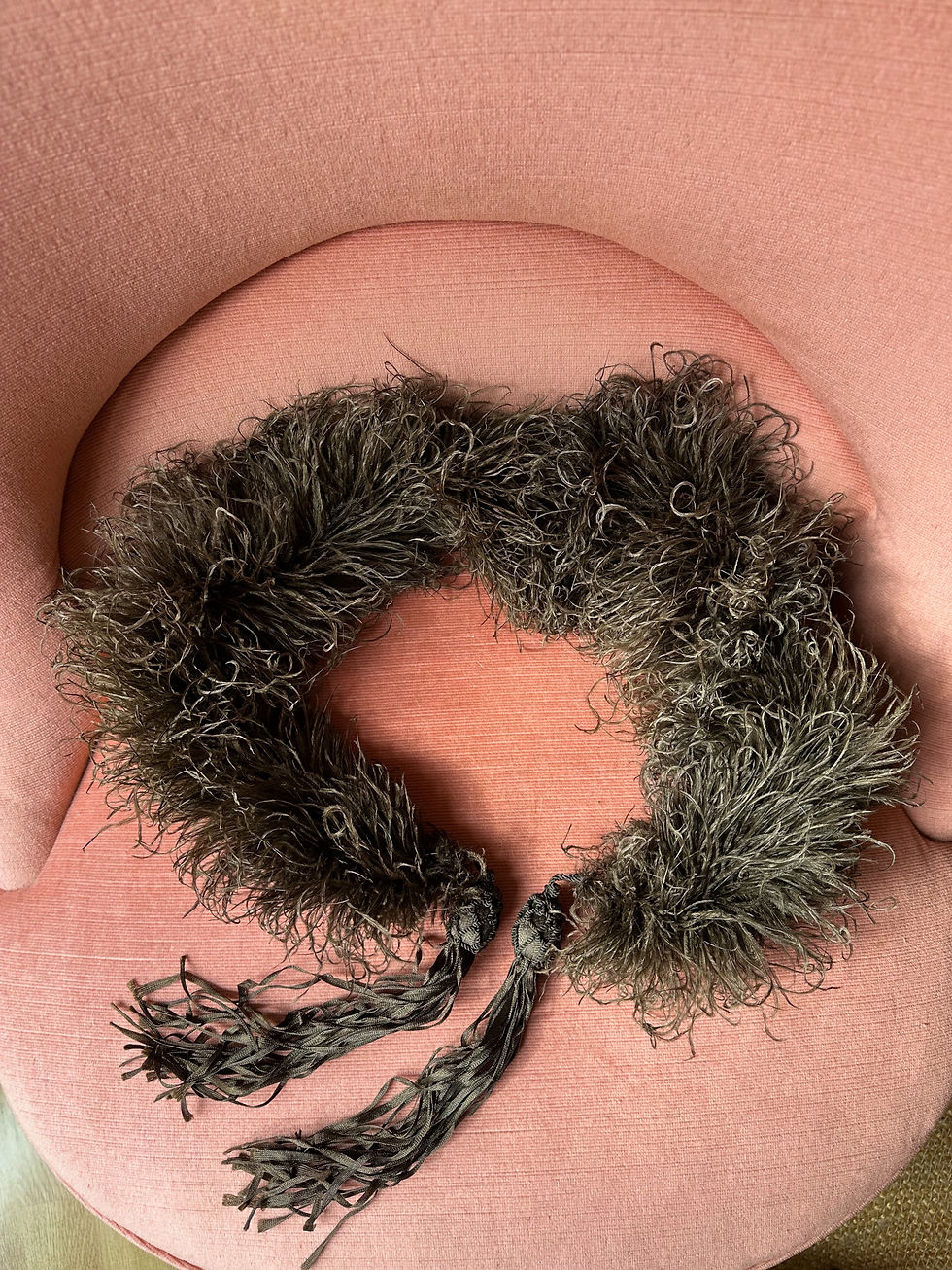 Rare ! Boa antique en plumes d'autruche c.1920 - 20s boa vintage flapper antique