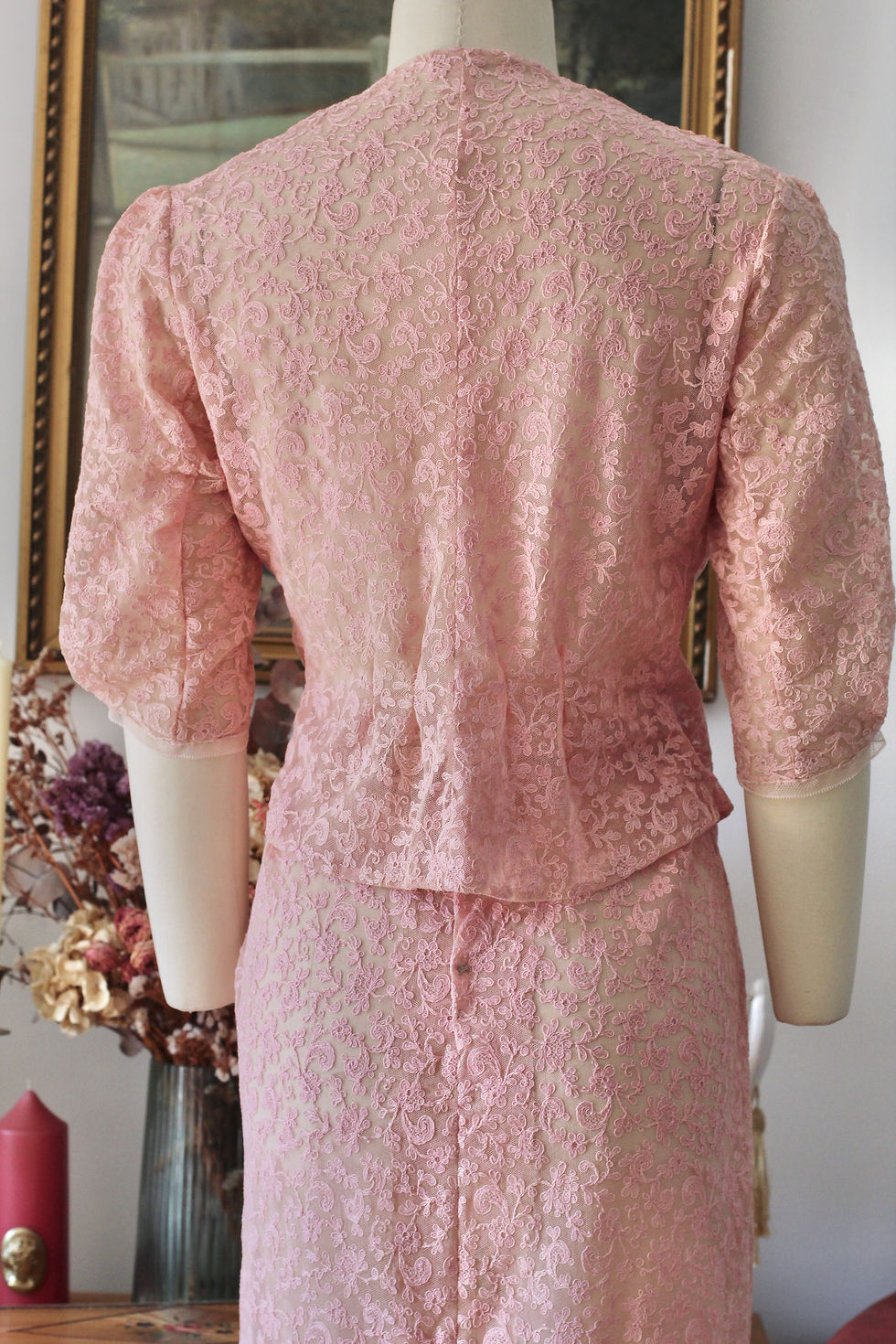 Thumbnail: Ensemble en dentelle Années 50 - T.XS/S