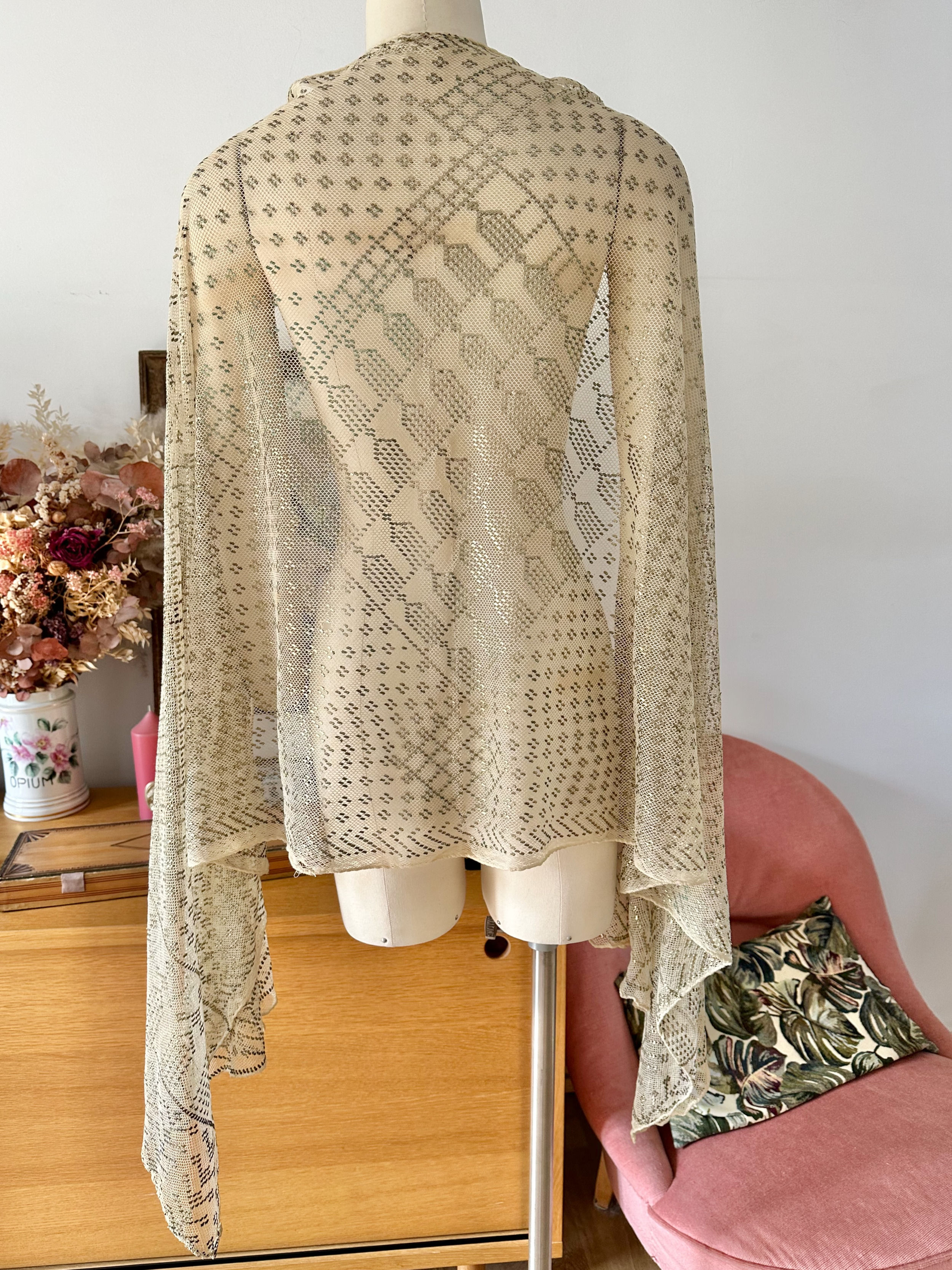 RARE ! Châle d'Assuit Egypte Art Déco c.1920