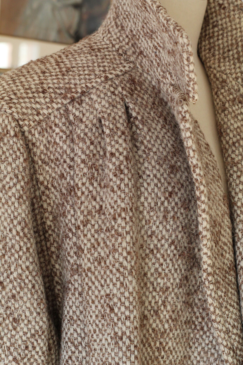 Miniature : Manteau oversized vintage - Beige chiné - T.Unique