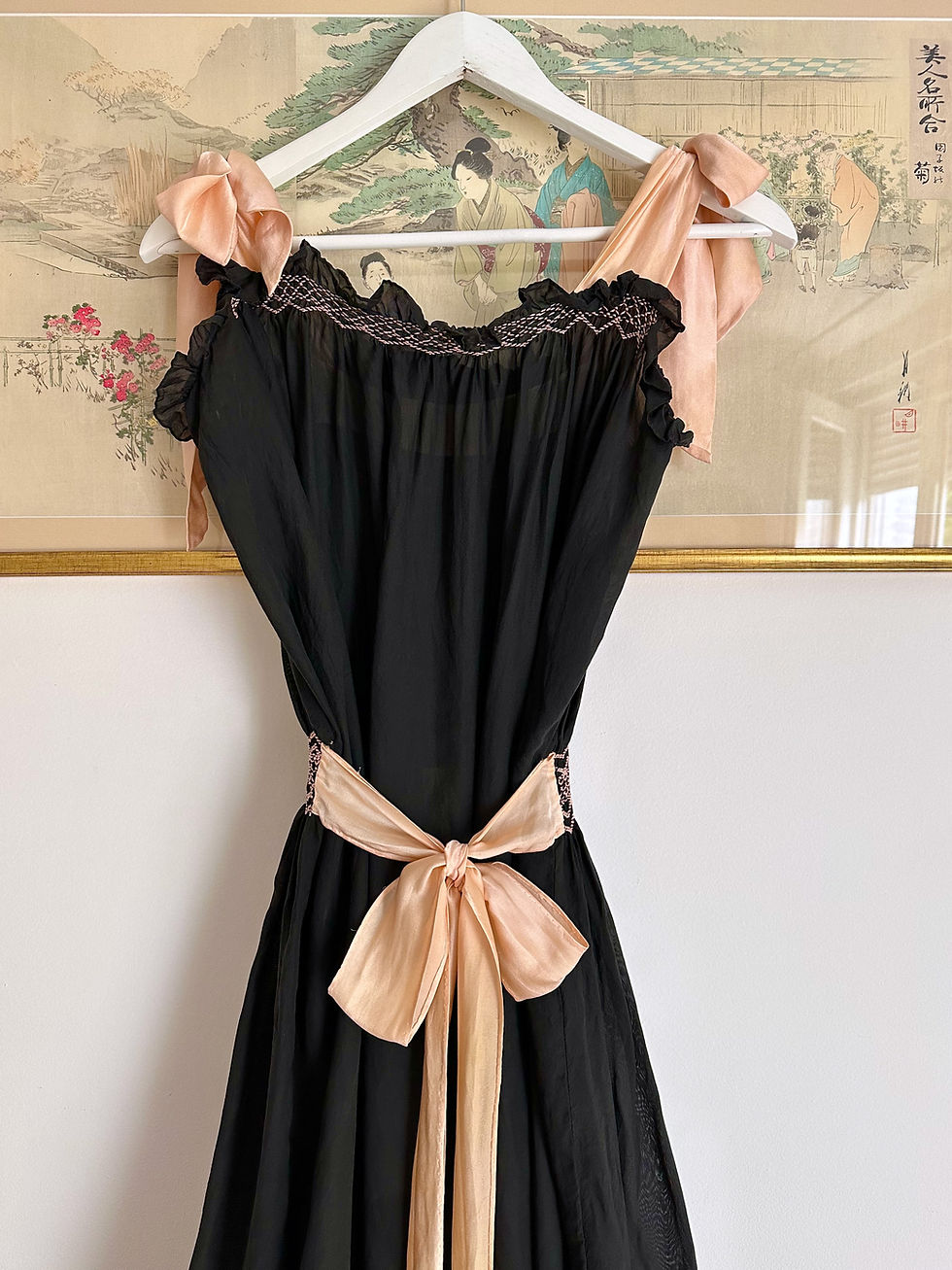 Miniature : RARE ! Robe nuisette en soie c.1930 - T.XS/M