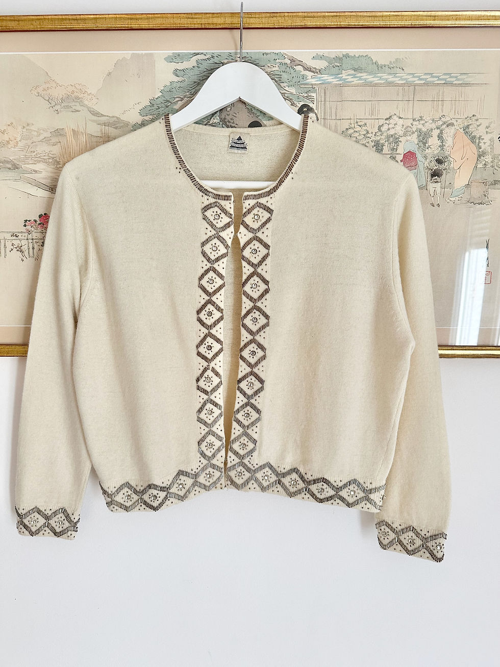 Thumbnail: Gilet perlé Luisa Spagnoli écru - XS/M