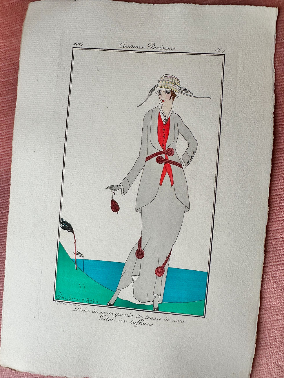 Thumbnail: Gravure 1914 de Gaudray d'Anjou - Journal des Dames et des Modes