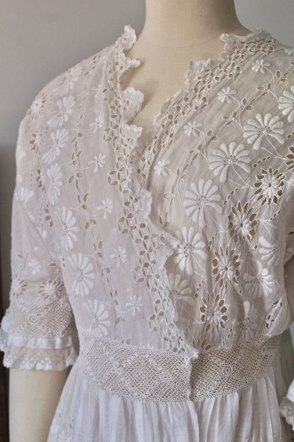 Miniature : Robe d'après-midi 1910 brodée main - T.XS/XL