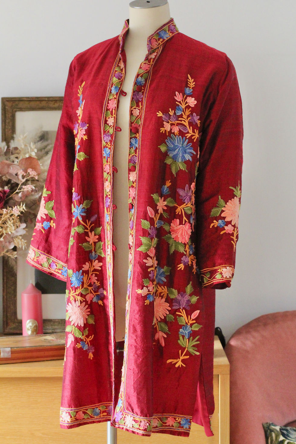 Thumbnail: Veste en soie sauvage - Cachemire Inde - S au L