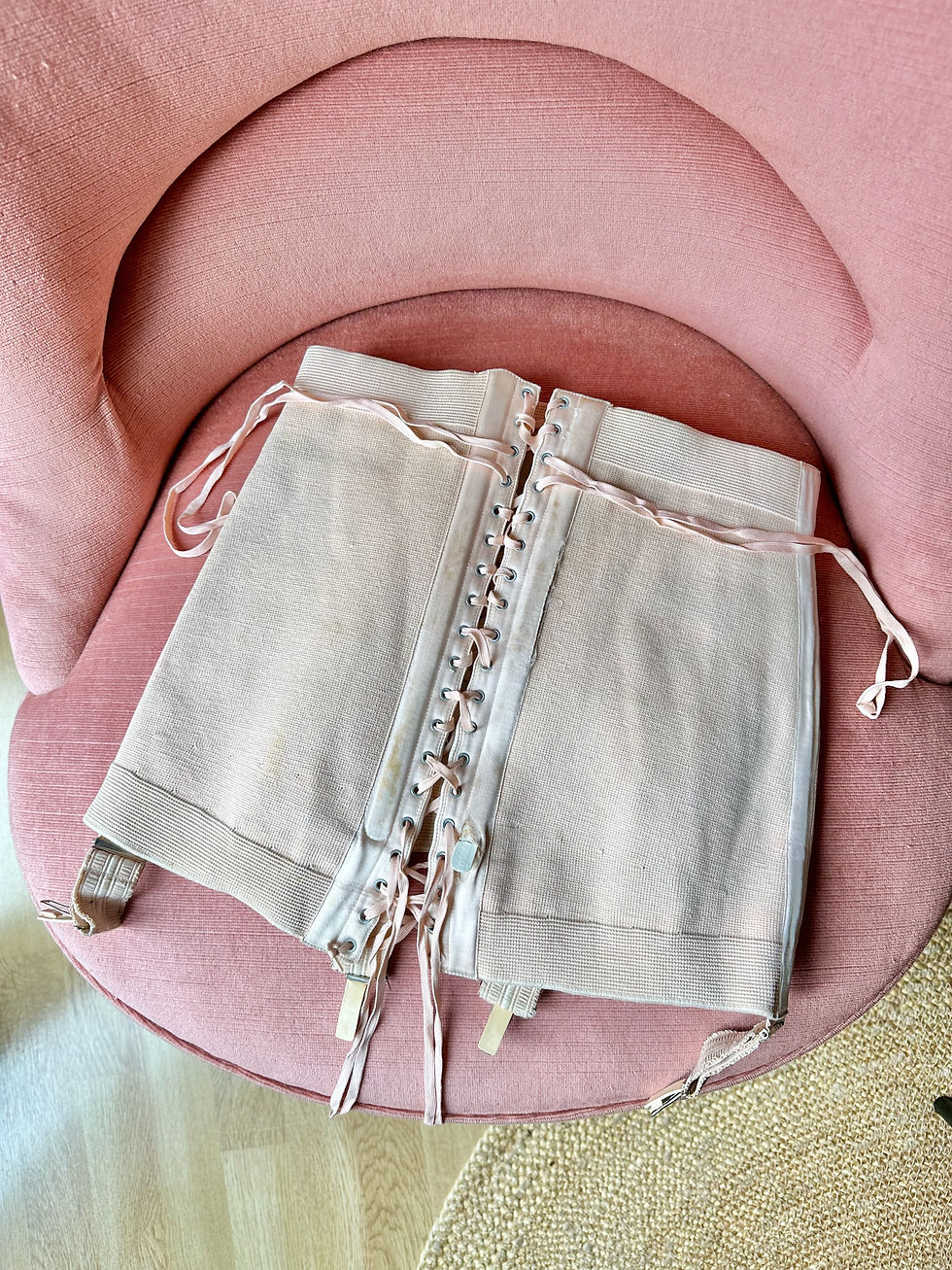 Miniature : Corset ceinture & Porte jarretelles des années 50 - T.XS/L