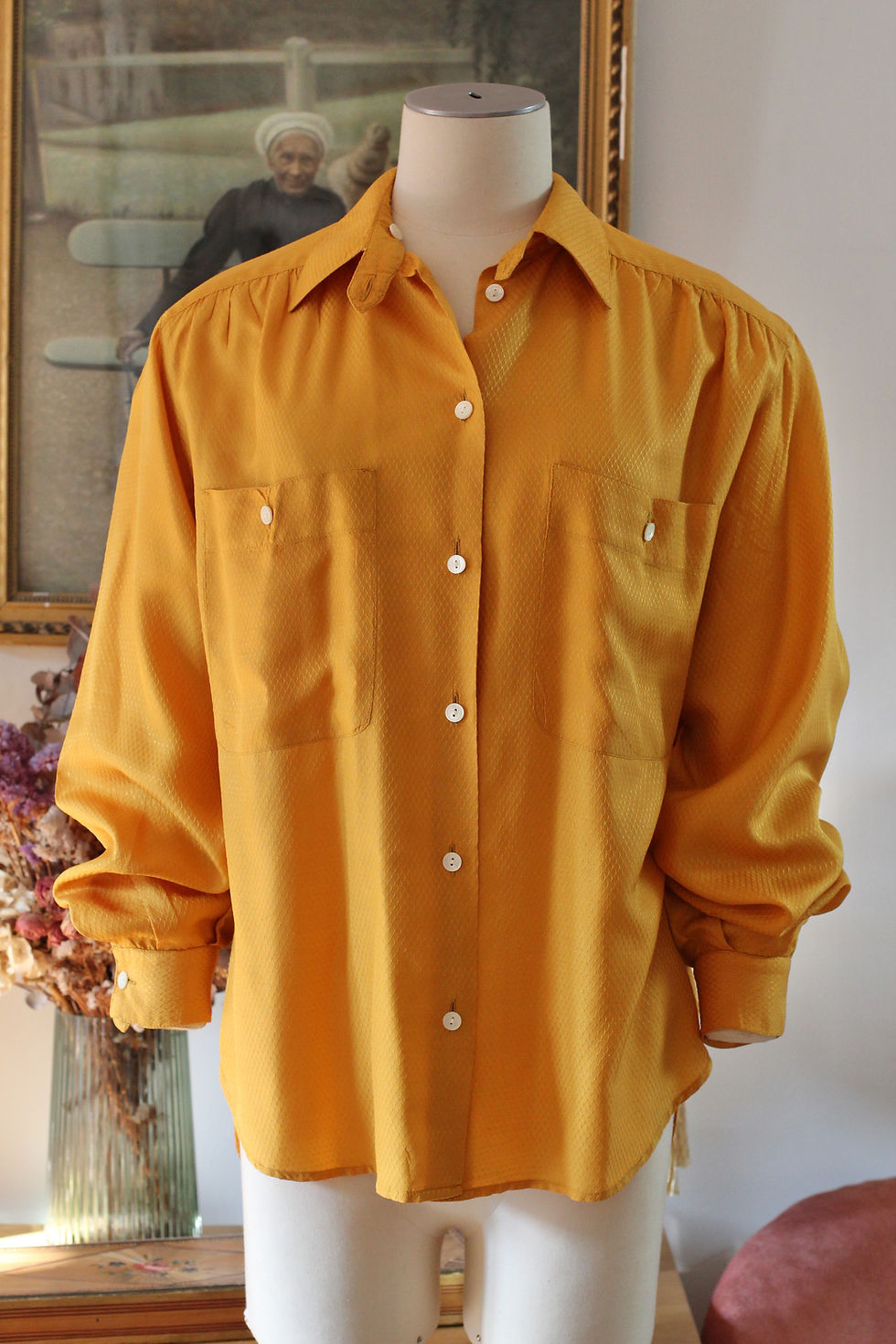 Thumbnail: Chemise en soie Gucci des années 80 - T.L