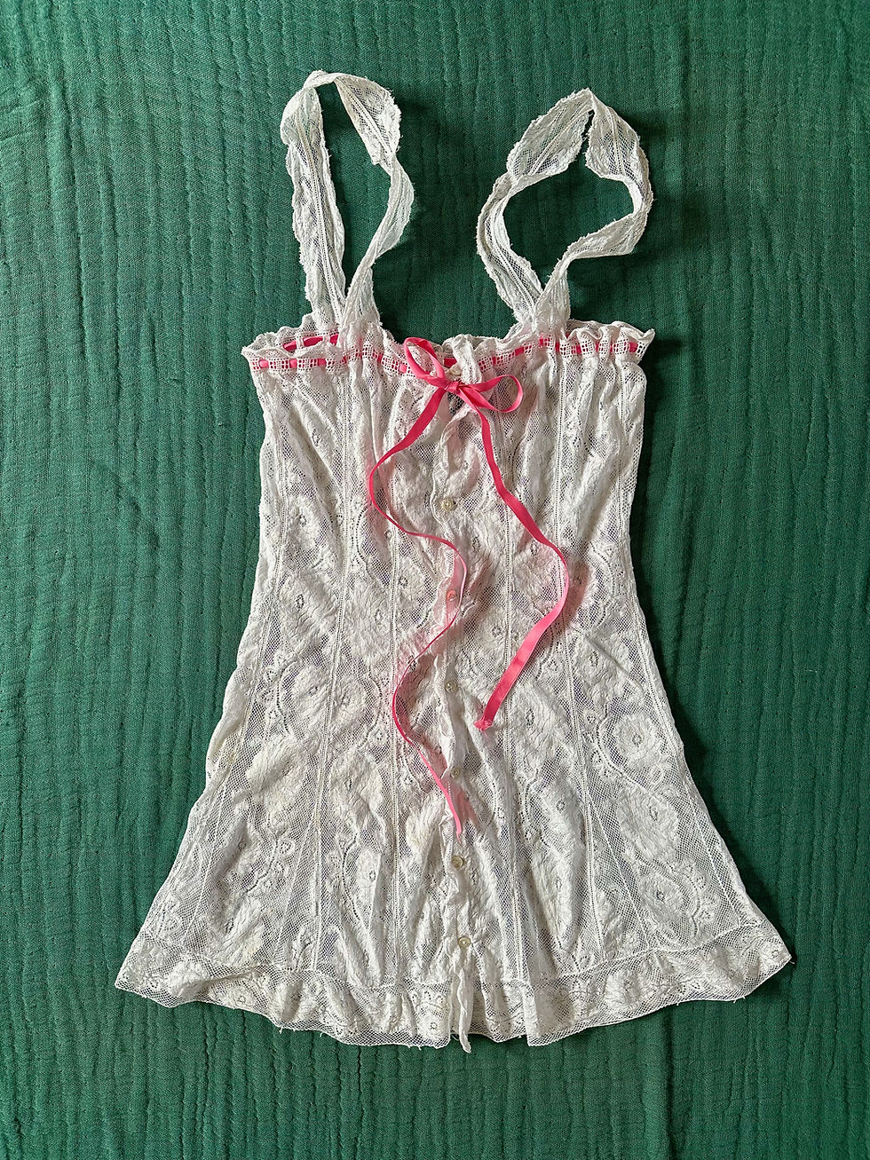 Combinaison courte en dentelle de Valenciennes - T.XS