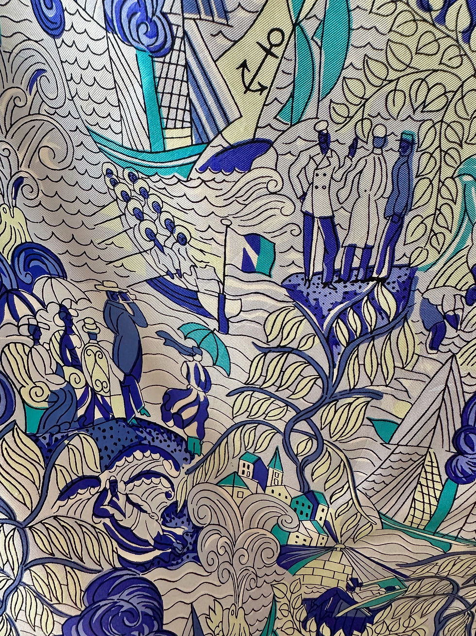 Thumbnail: Foulard en soie Raoul Dufy pour Bianchini Férier