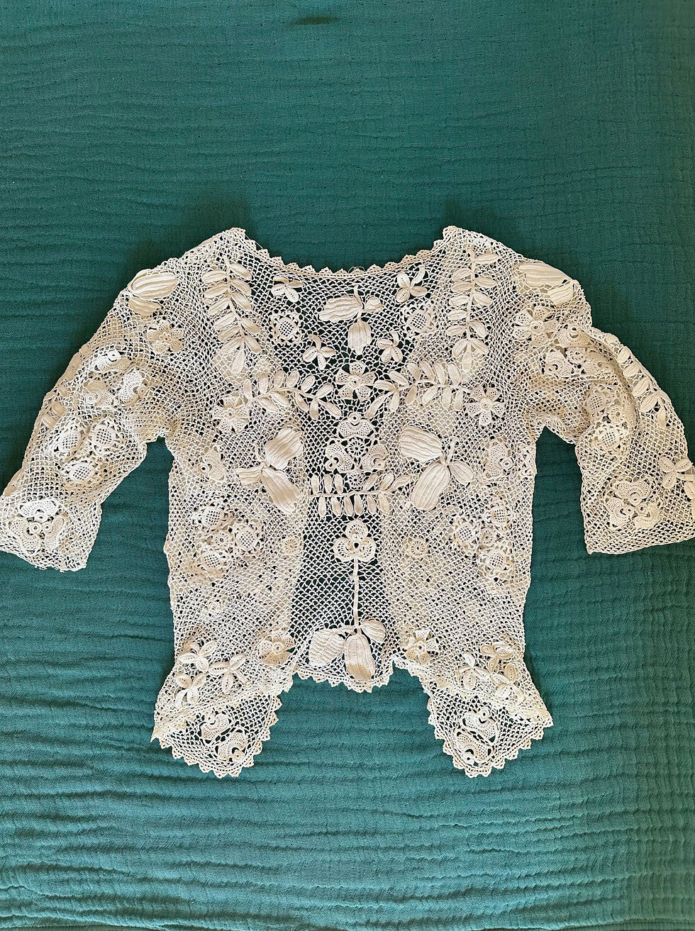 Thumbnail: Boléro antique c.1910 - Dentelle d'Irlande - T.XS