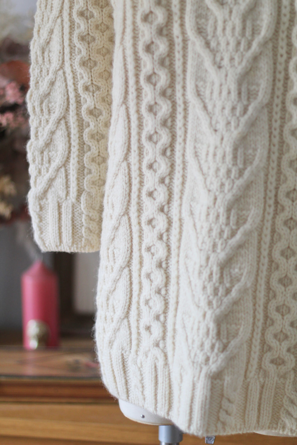 Thumbnail: Pull irlandais en laine T.XS/L