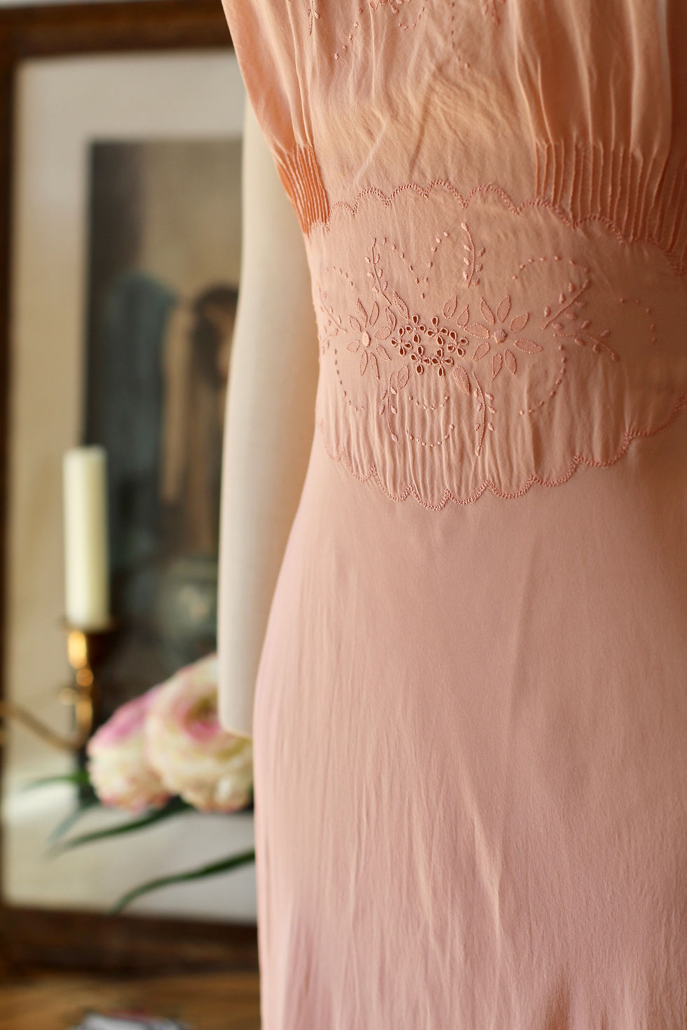 Miniature : Combinaison en soie des années 30 - T.XS/S