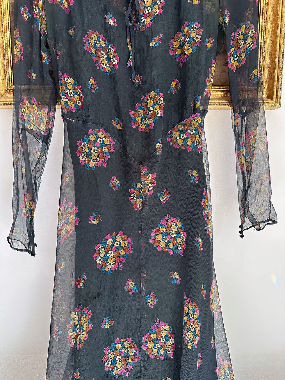 Thumbnail: Robe en mousseline c.1925 - T.XS