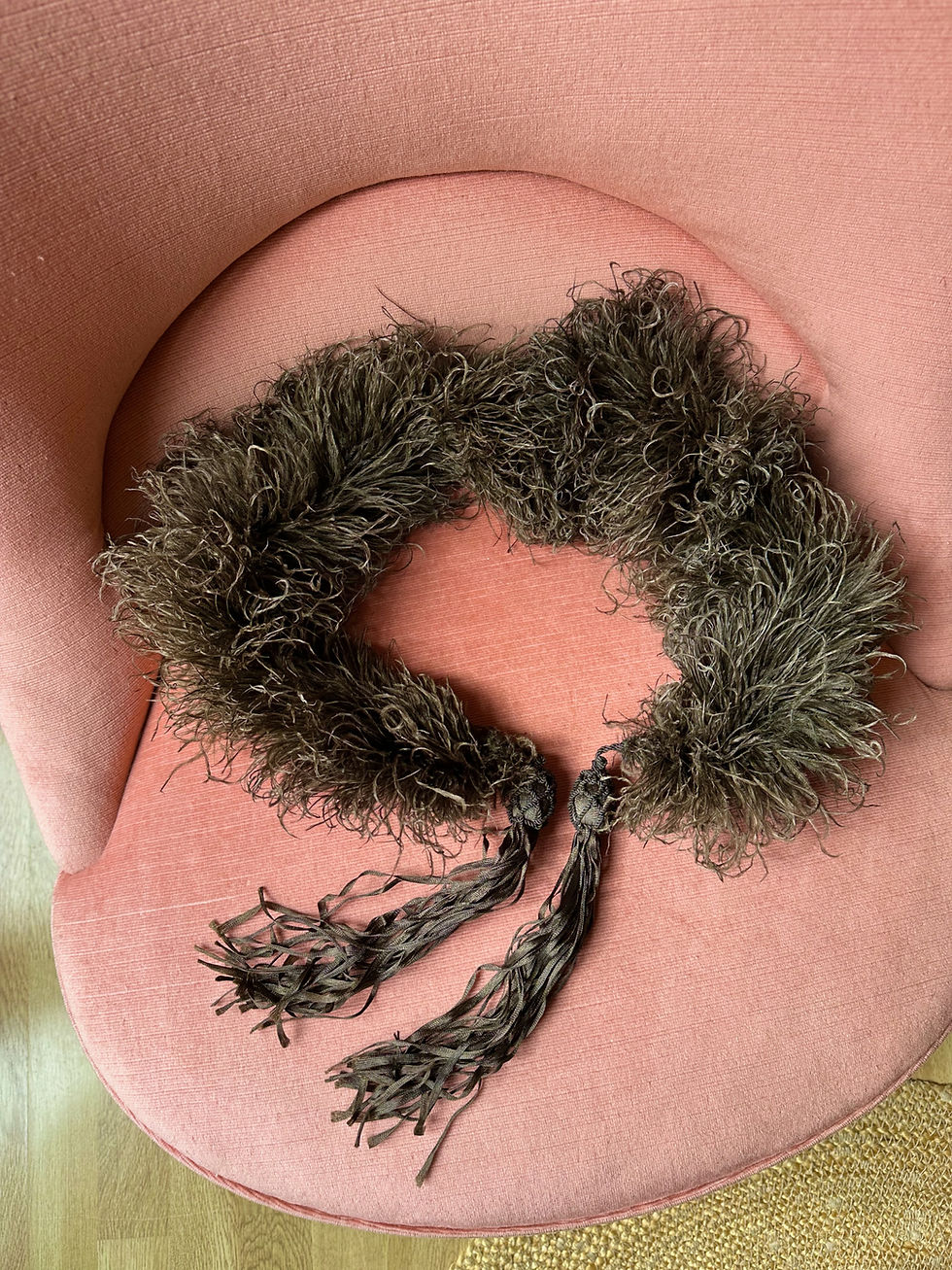 Thumbnail: Rare ! Boa antique en plumes d'autruche c.1920 - 20s boa vintage flapper antique
