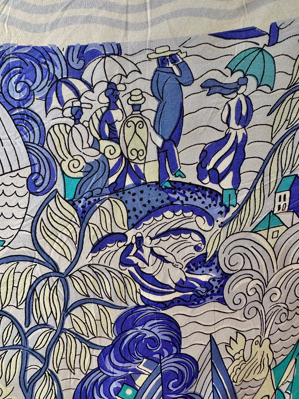 Thumbnail: Foulard en soie Raoul Dufy pour Bianchini Férier