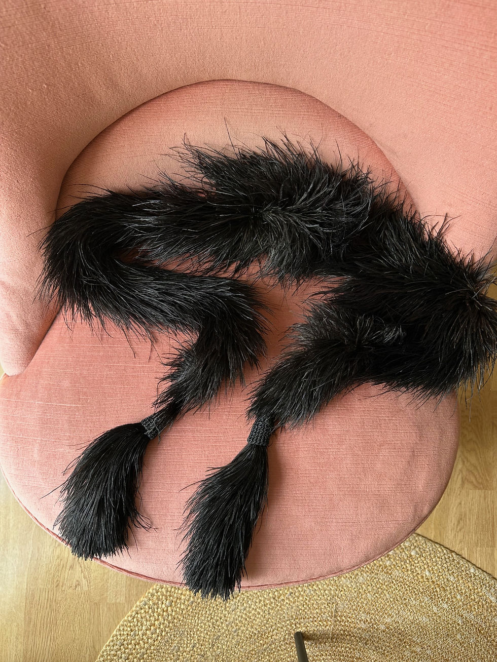 Thumbnail: Rare ! Boa antique en plumes d'autruche c.1930