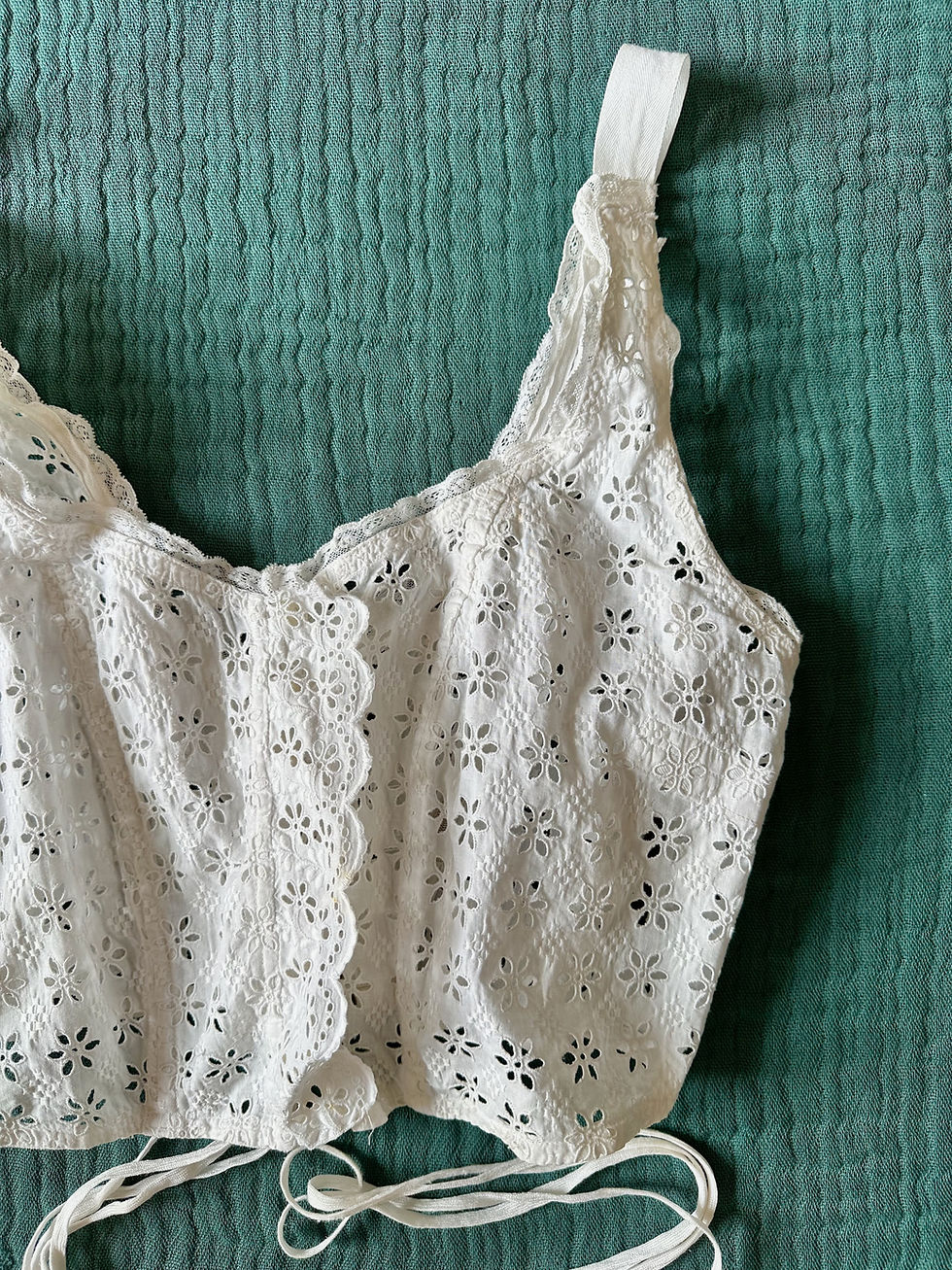 Miniature : RARE ! Brassière antique - Edwardian corset c.1900 - T.L