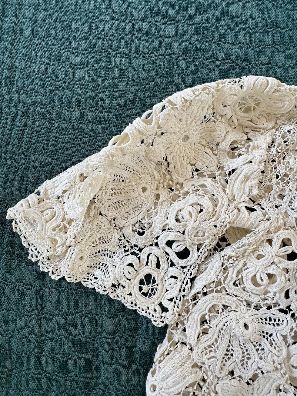 Thumbnail: RARE ! Boléro antique c.1910 - Dentelle d'Irlande - French 1910 edwardian jacket
