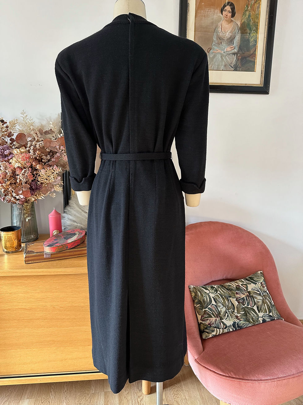 Thumbnail: Robe en laine des années 50 - T.XS au M