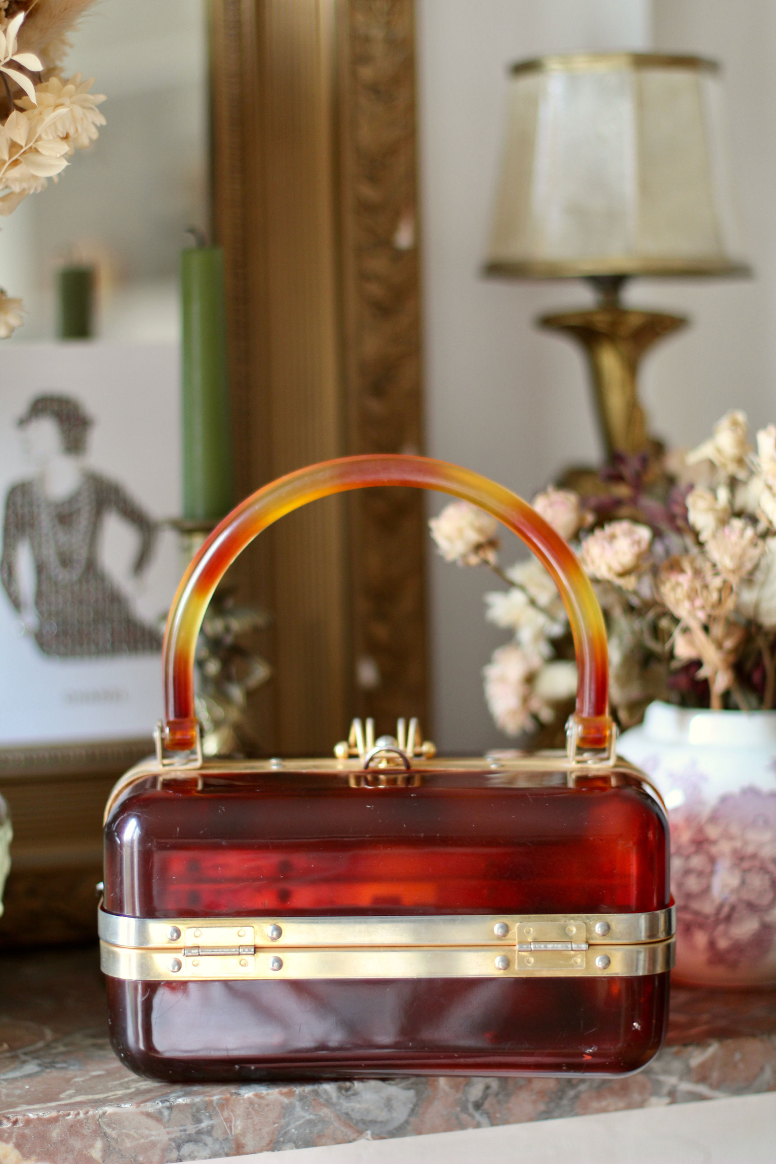 Sac en bakélite années 50