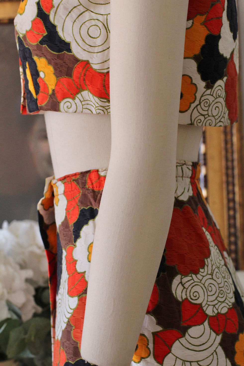 Miniature : Ensemble en coton des années 70 - T.XS/S