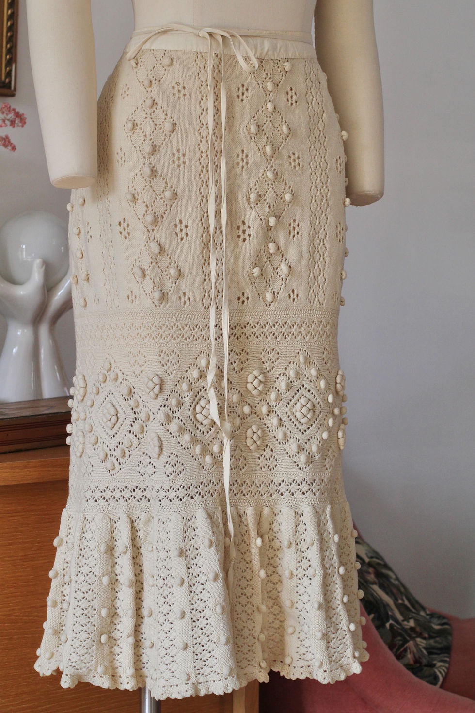 Thumbnail: Rare ! Jupon antique tricoté main c.1900