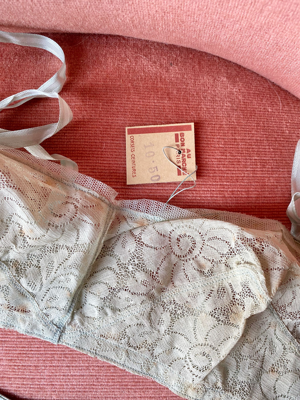 Thumbnail: Ensemble serre-taille et soutien-gorge des années 50
