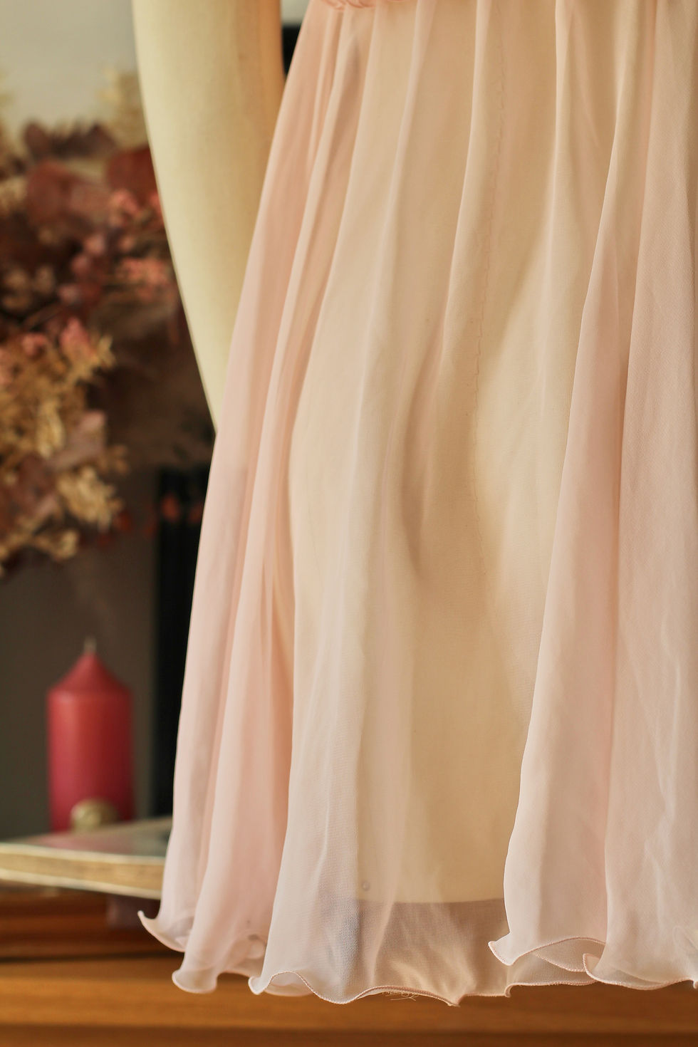 Miniature : Nuisette babydoll c.1960 - Rose - T.M/XL