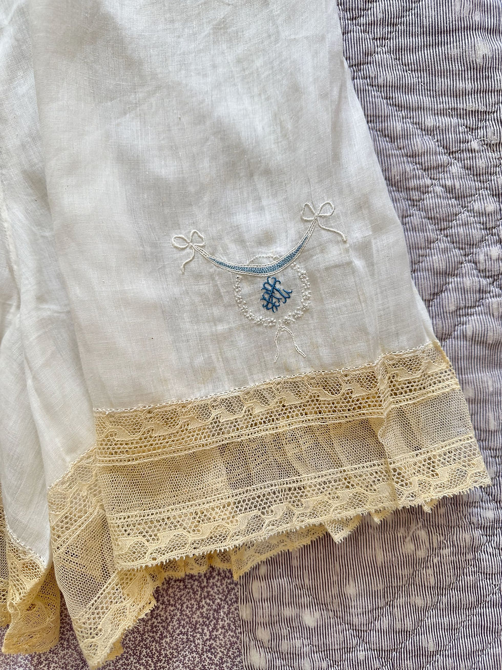 Miniature : Ensemble de lingerie antique c.1910 - T.XS/S