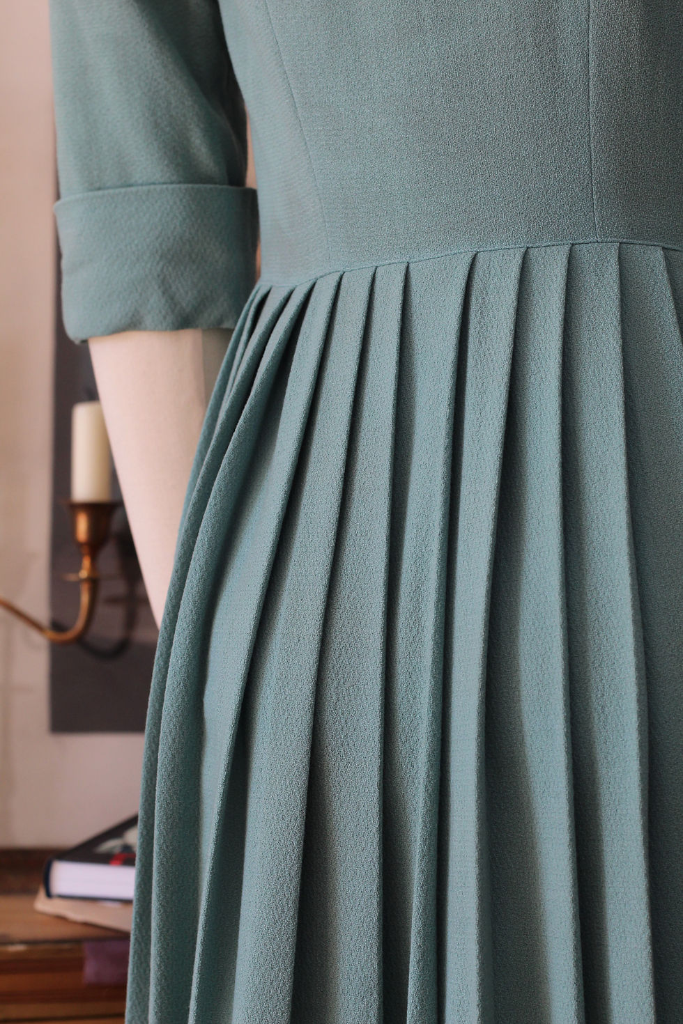 Miniature : Robe céladon des années 40 - XS/S