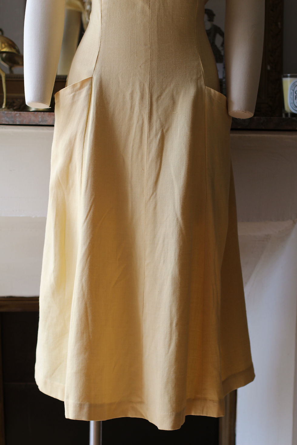 Thumbnail: Robe en lin des années 50 - T.L/XL