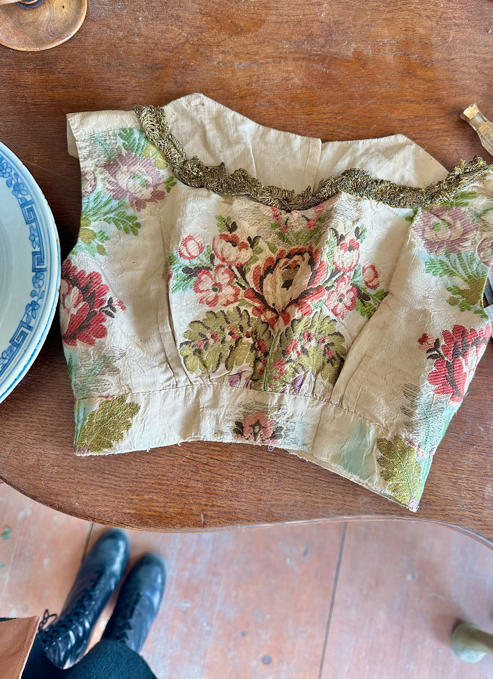 Miniature : RARE ! Corsage antique XVIIIème - Pièce de musée