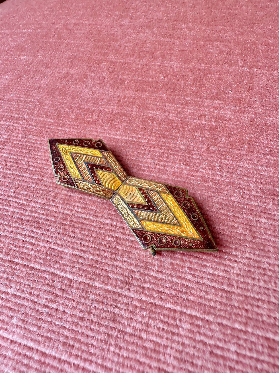 Miniature : Boucle de ceinture en émail Art Déco