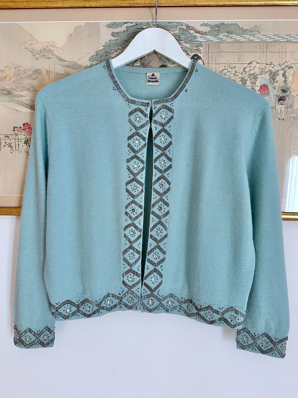 Miniature : Gilet perlé Luisa Spagnoli bleu ciel - XS/L