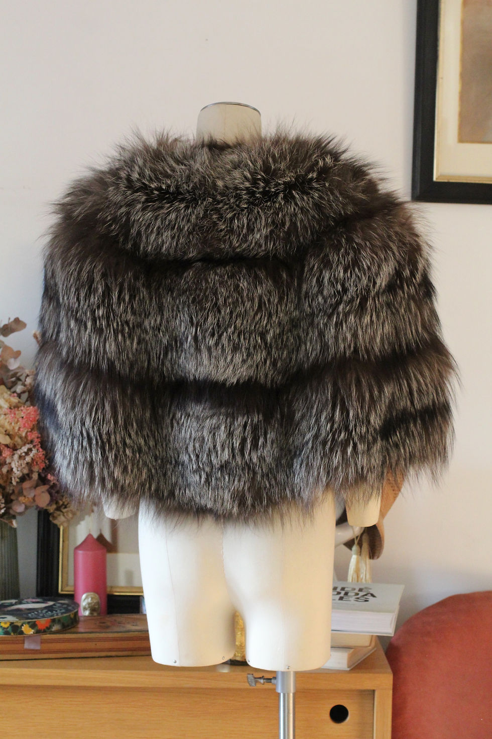 Miniature : Veste boléro en fourrure de renard argenté c.1950