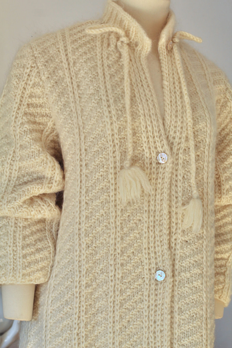 Miniature : Gilet long en laine - Pièce unique artisanale