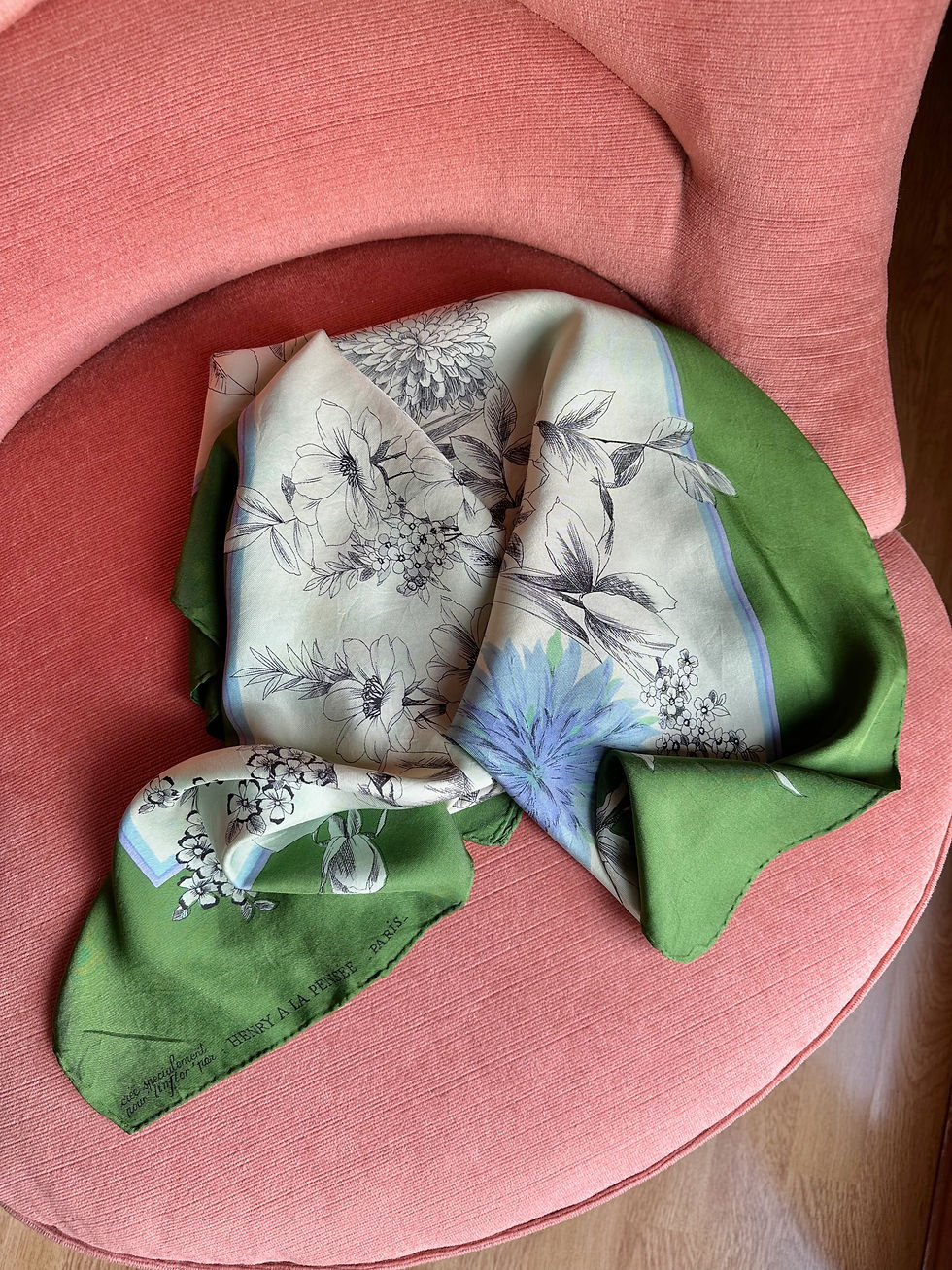 Miniature : Foulard Henry à la pensée c.1960