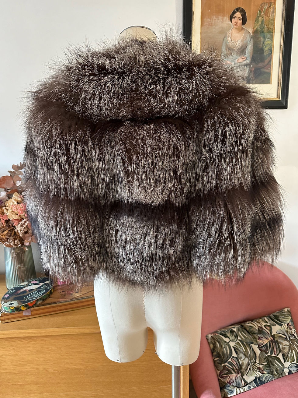 Miniature : Veste boléro en fourrure de renard argenté c.1950