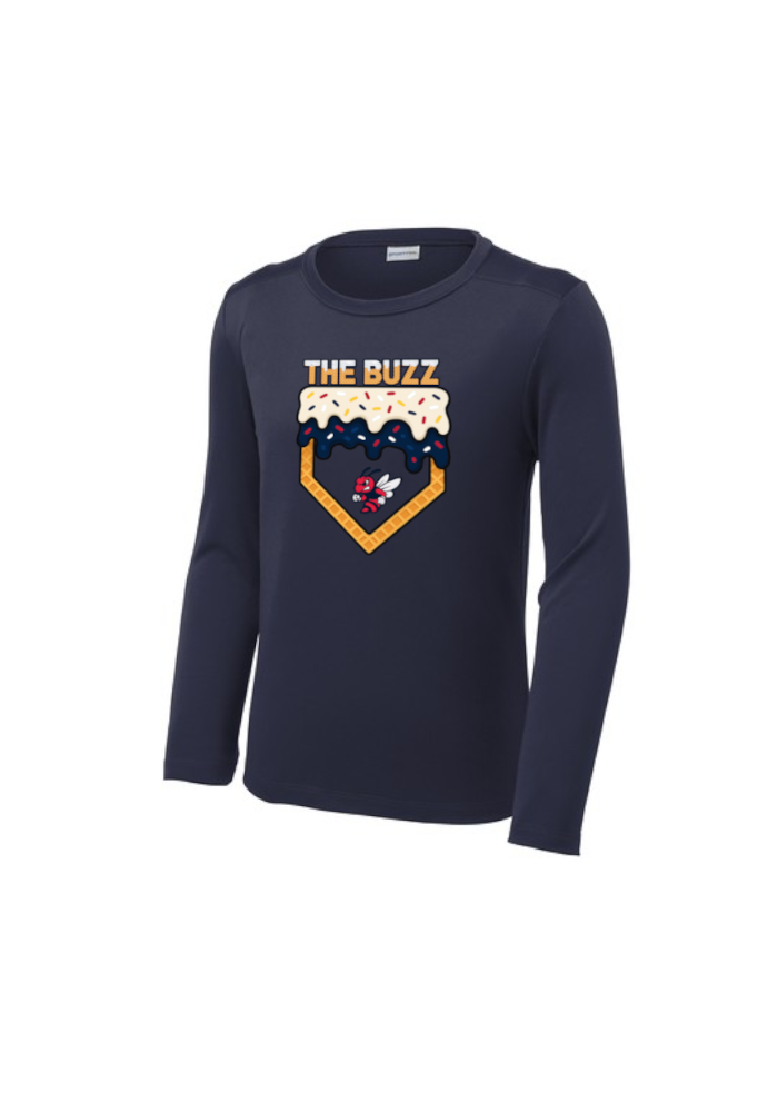 Thumbnail: Youth Posi-UV Ice Cream Drip "The BUZZ" Long Sleeve