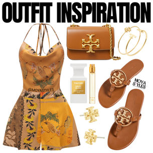 Outfit Inspiration: Summer Outfit in Warm Neutrals and Gold Accents
