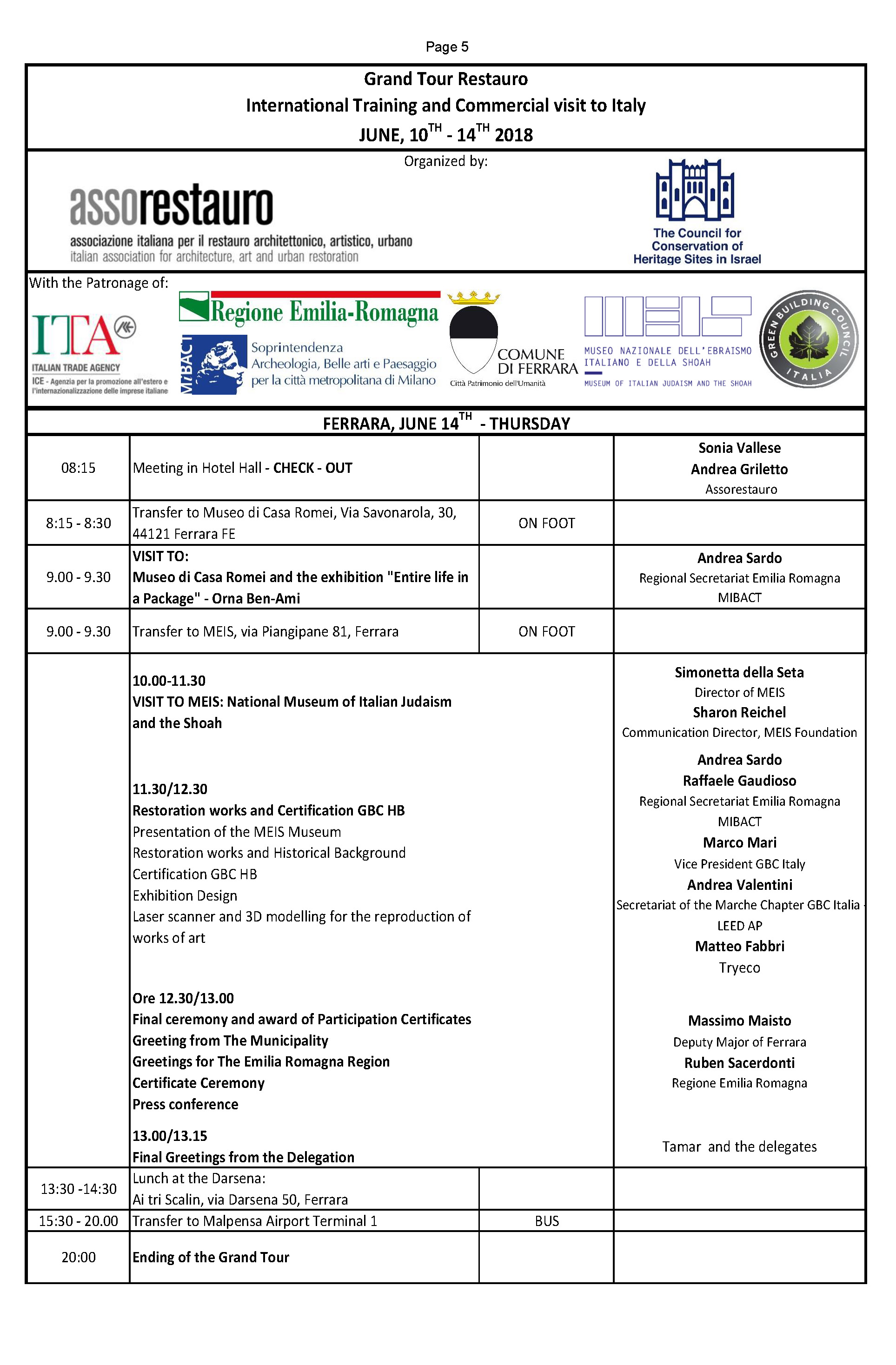 Convegno Fondazione MEIS