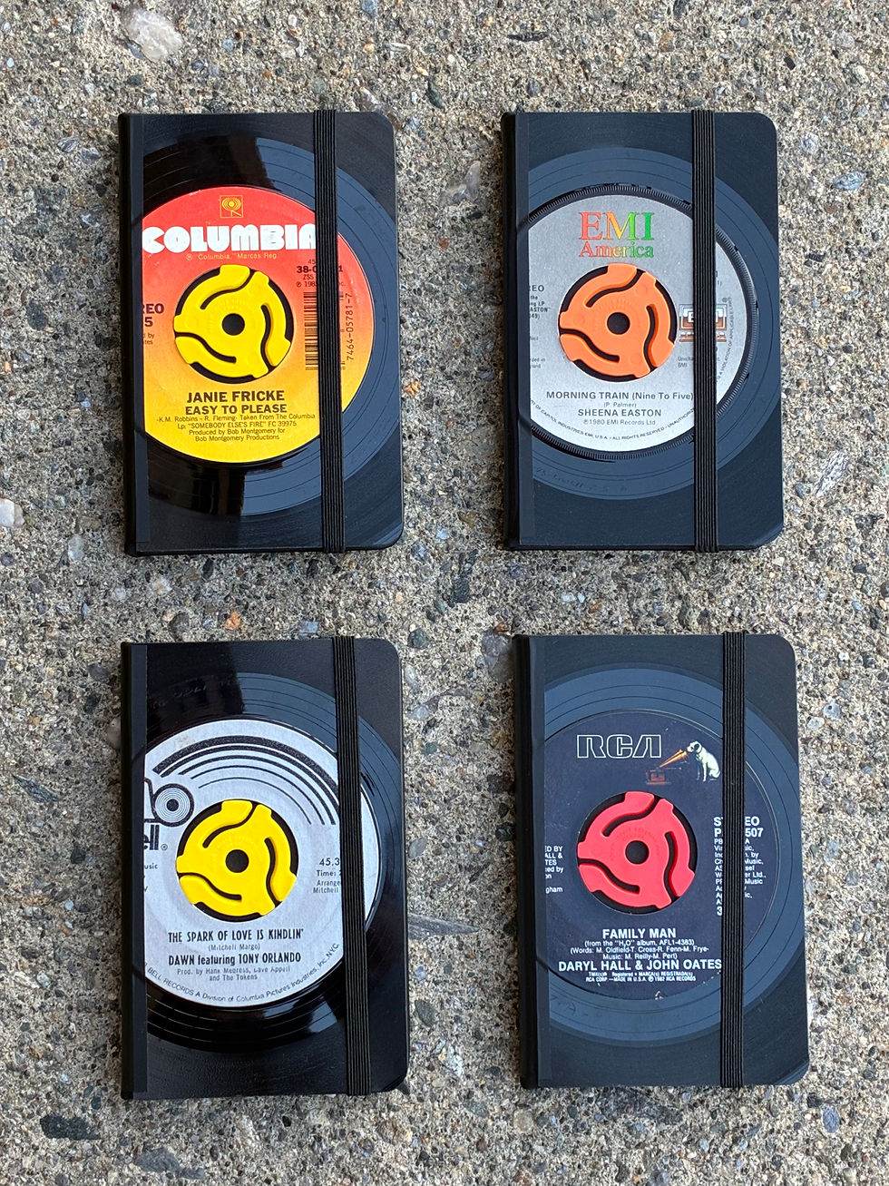 Thumbnail: Small Recycled 45RPM Vinyl Journals