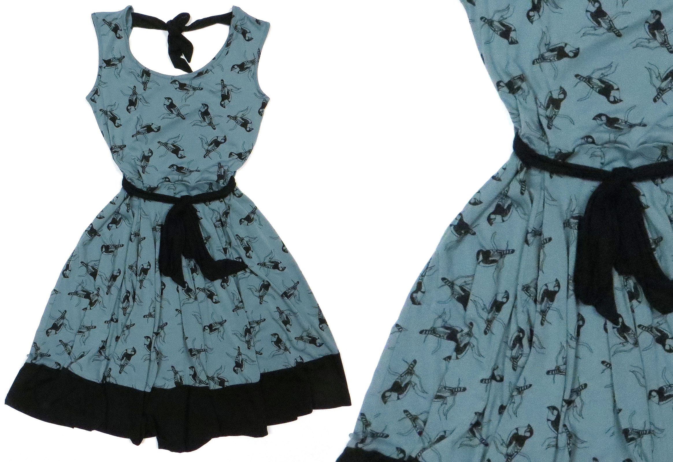 Slate Blue Bird Dress